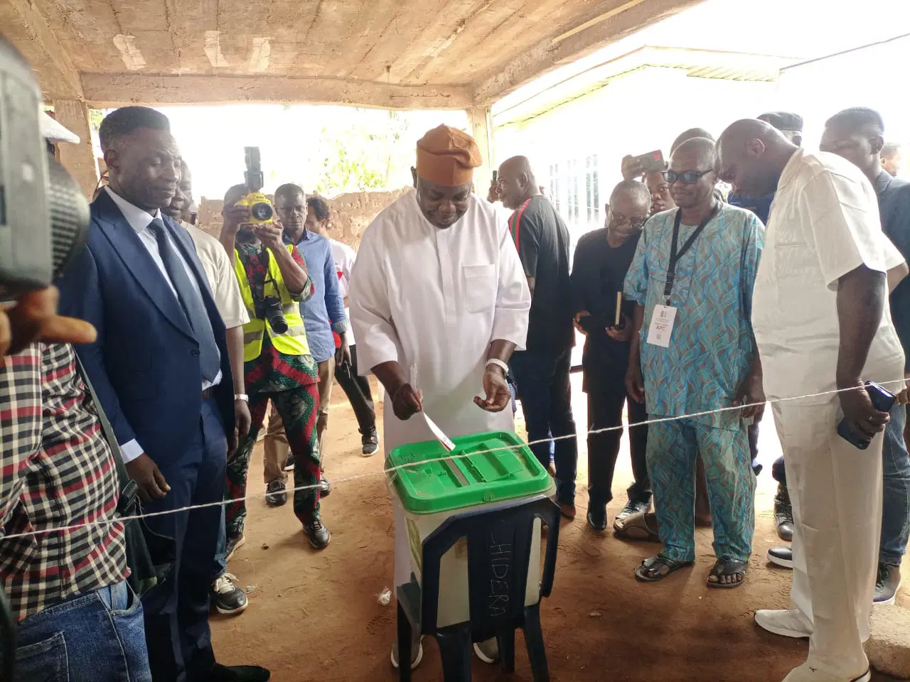 Ex-Governor Ugwuanyi Votes, Commends Peaceful Conduct of Electorate